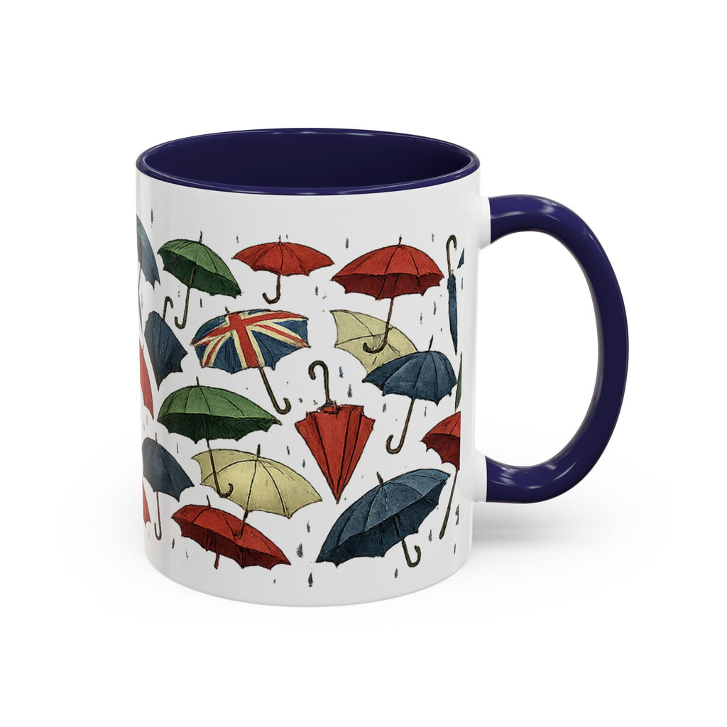 British Rain Mug, Tut Tut Looks Like Rain Mug, Funny British Saying Mug, Umbrella Pattern Mug, UK Gift, Anglophile Mug, Rainy Day Cup