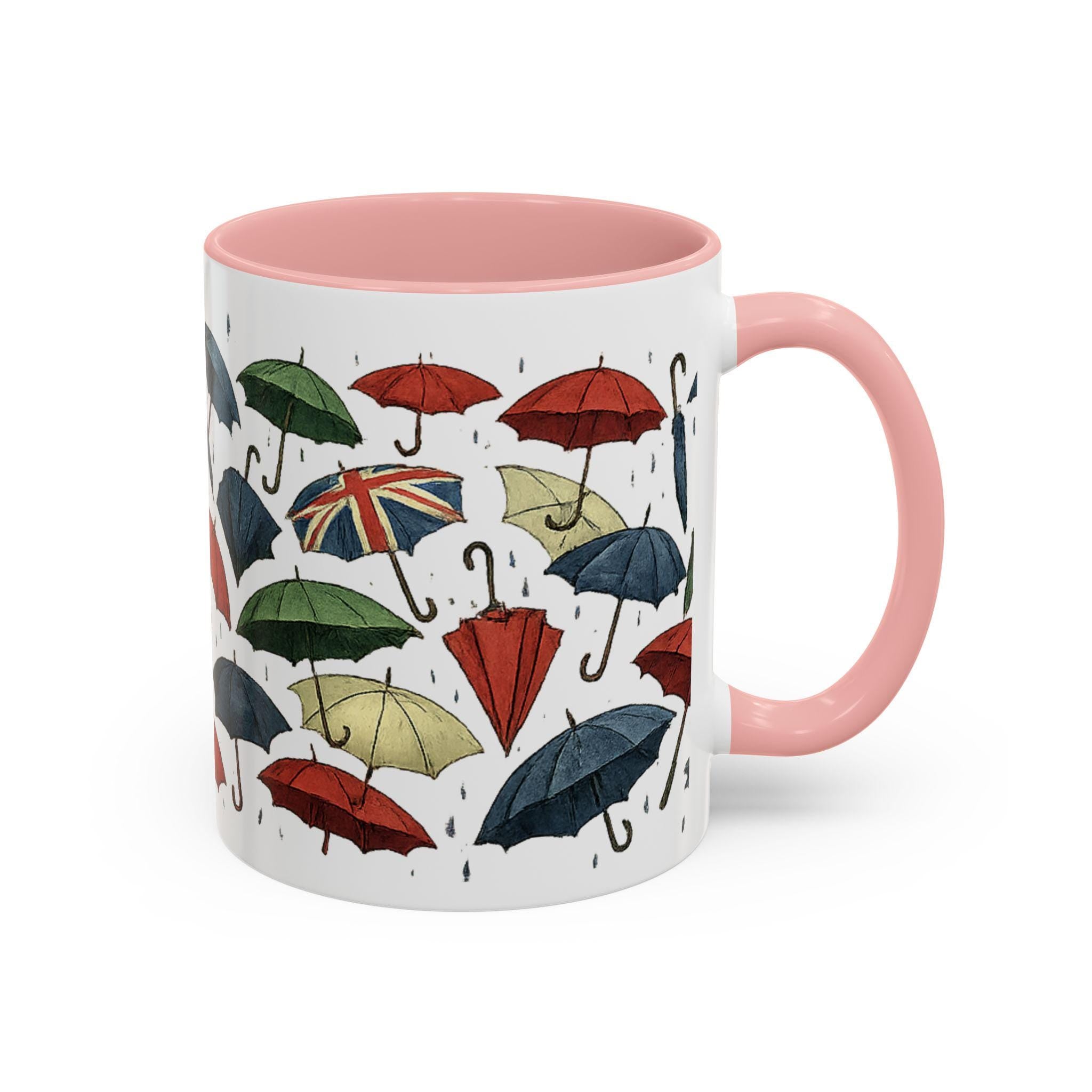 British Rain Mug, Tut Tut Looks Like Rain Mug, Funny British Saying Mug, Umbrella Pattern Mug, UK Gift, Anglophile Mug, Rainy Day Cup
